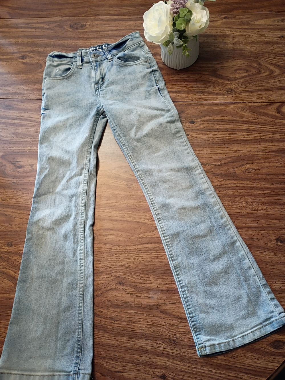 Guess Girls Flare Light Wash Denim Jeans Size 10